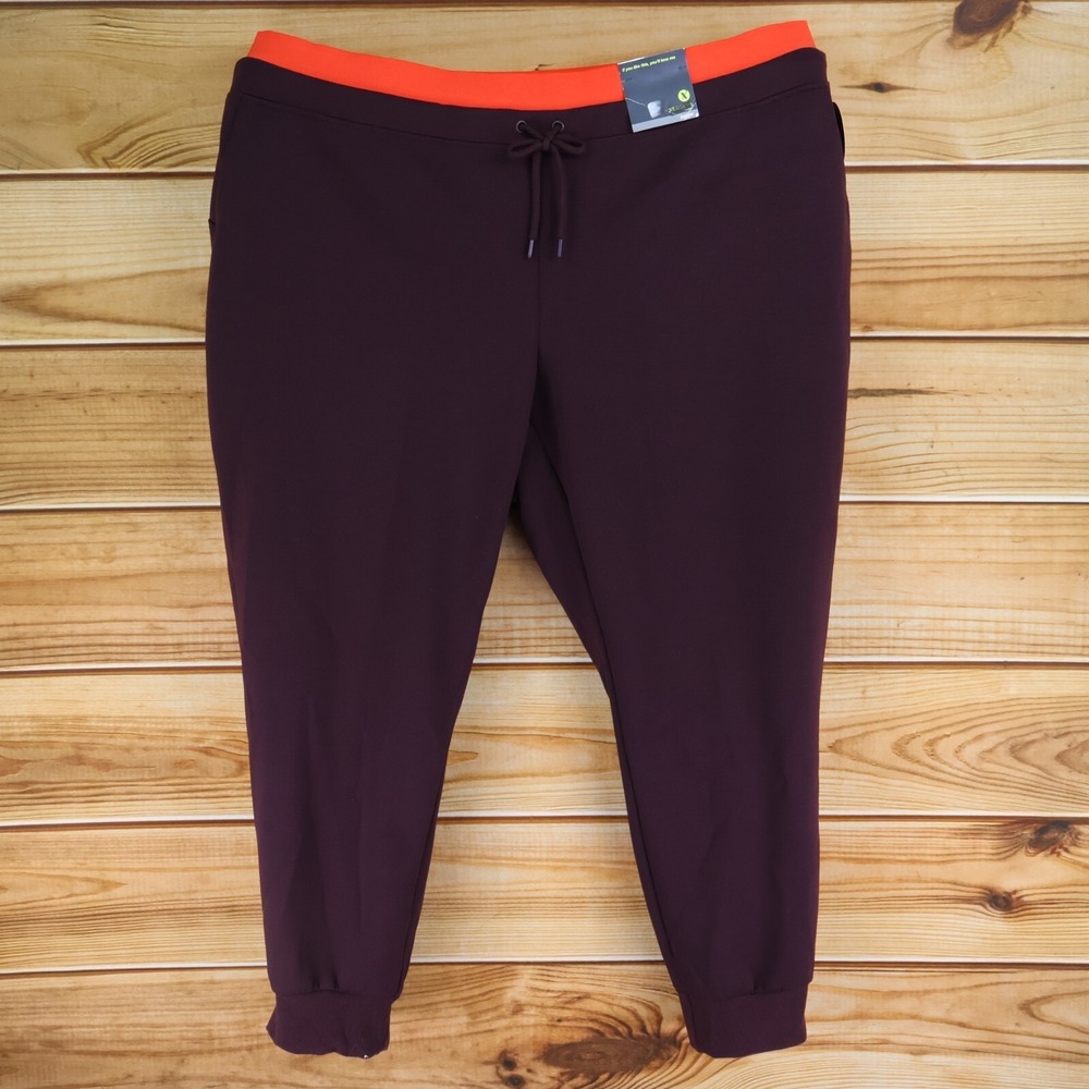 Xersion Athletic Jogger Pants Womens Size 2X Dark Purple Pockets Stretch NWT $49